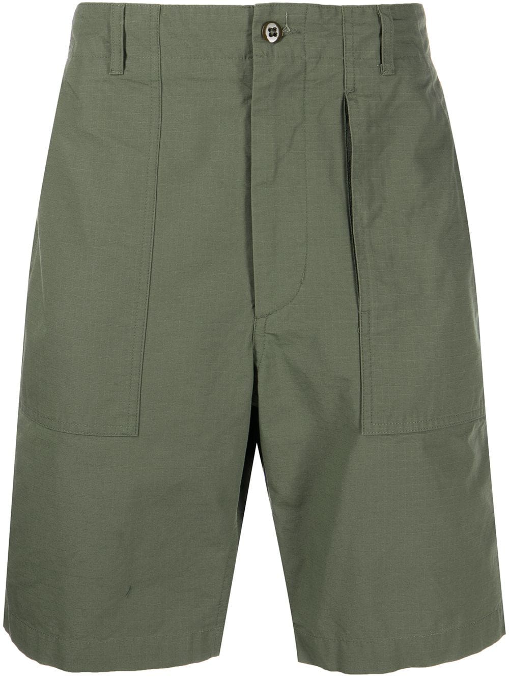 Engineered Garments high-waisted straight-leg shorts - Green