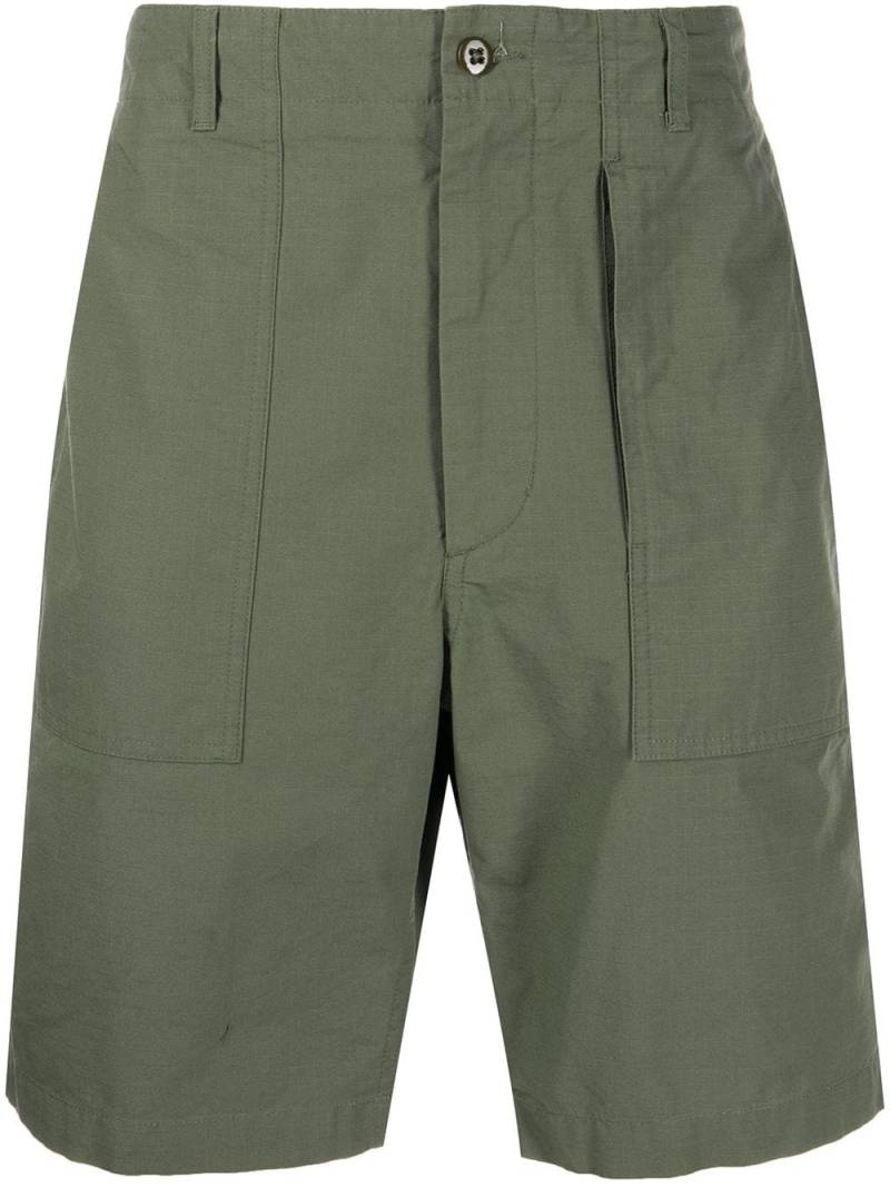 Engineered Garments high-waisted straight-leg shorts - Green von Engineered Garments