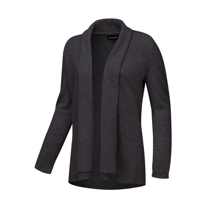 Damen Cardigan aus Kaschmir GOTS-Zertifiziert, anthrazit, XL von Enrico Rosselli