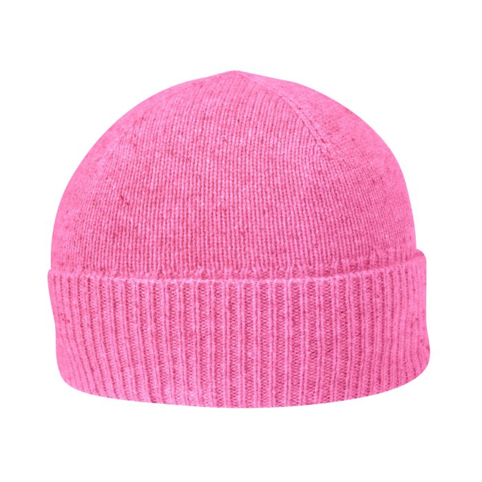 Damen Mütze aus Kaschmir GOTS-Zertifiziert, pink von Enrico Rosselli