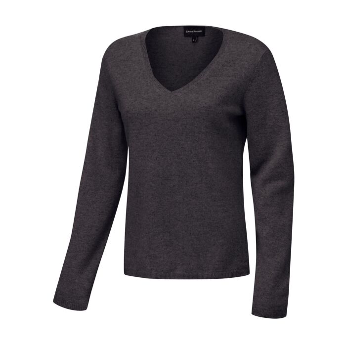 Kaschmir Pullover Damen GOTS-Zertifiziert, anthrazit, XL von Enrico Rosselli