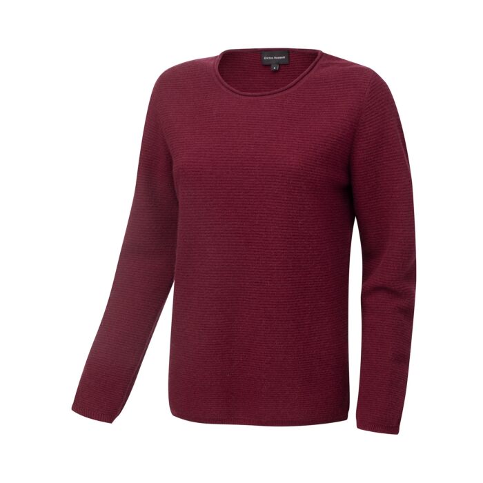 Pullover Damen aus Kaschmir GOTS-Zertifiziert, bordeaux, XXL von Enrico Rosselli