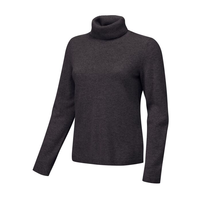 Rollkragenpullover Damen aus Kaschmir Gots, anthrazit, XL von Enrico Rosselli