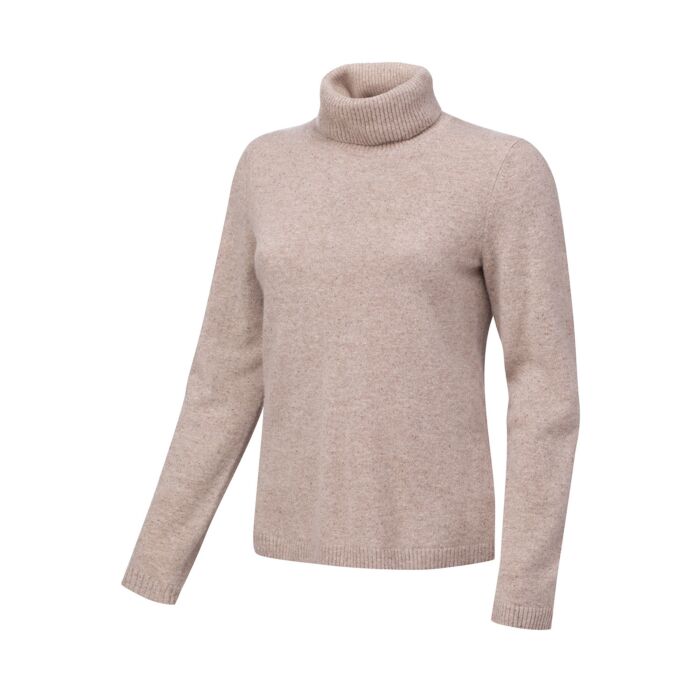 Rollkragenpullover Damen aus Kaschmir Gots, beige, XXL von Enrico Rosselli