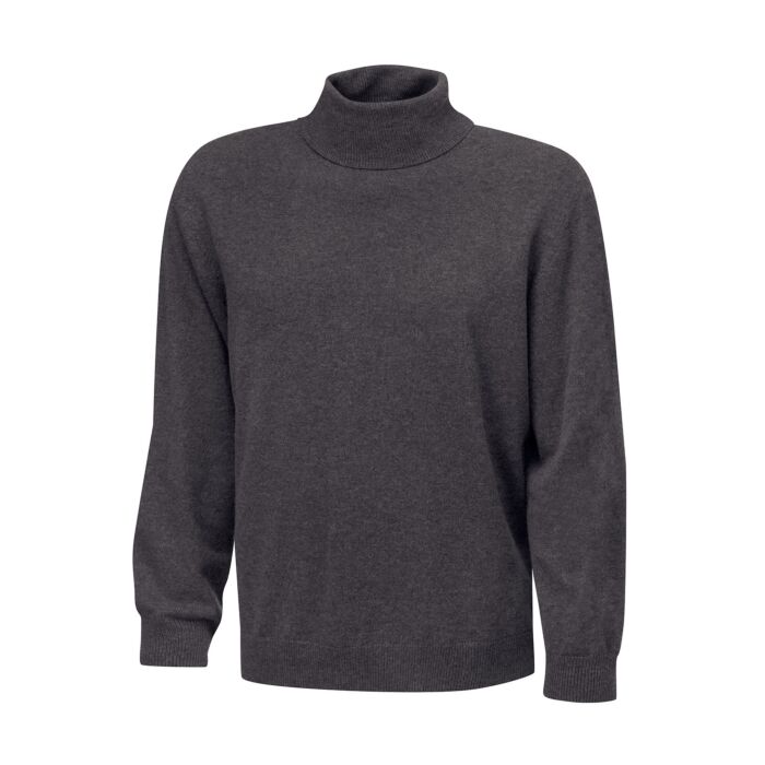 Rollkragenpullover Herren aus Kaschmir Gots, anthrazit, XL von Enrico Rosselli