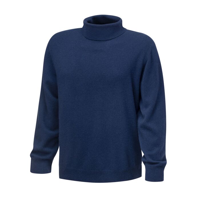 Rollkragenpullover Herren aus Kaschmir Gots, marine, XL von Enrico Rosselli