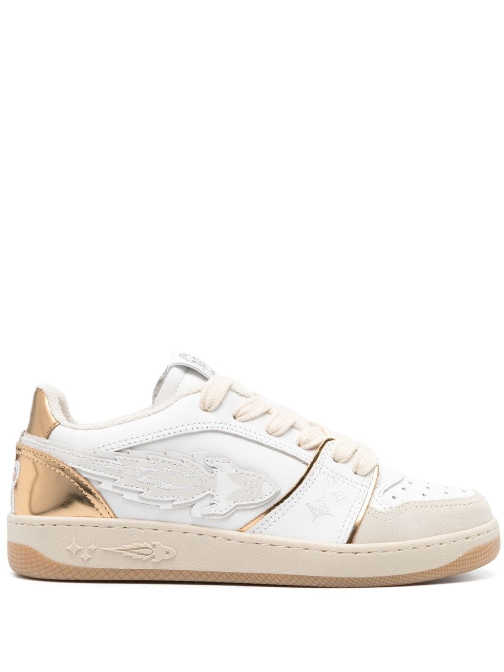 Enterprise Japan EJ Egg Rocket leather sneakers - White von Enterprise Japan