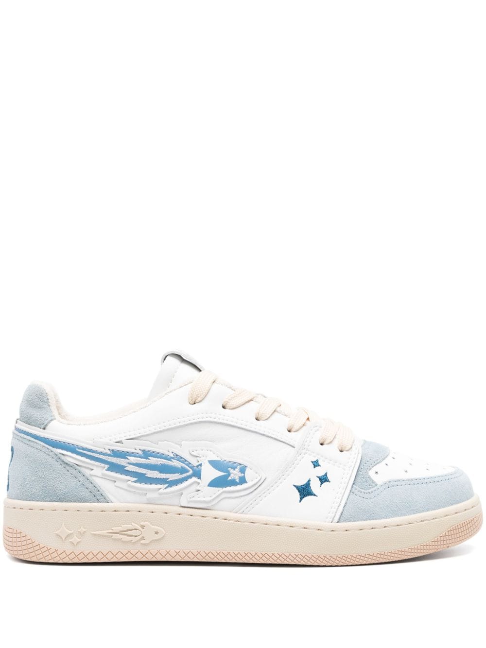 Enterprise Japan Rocket panelled sneakers - White von Enterprise Japan