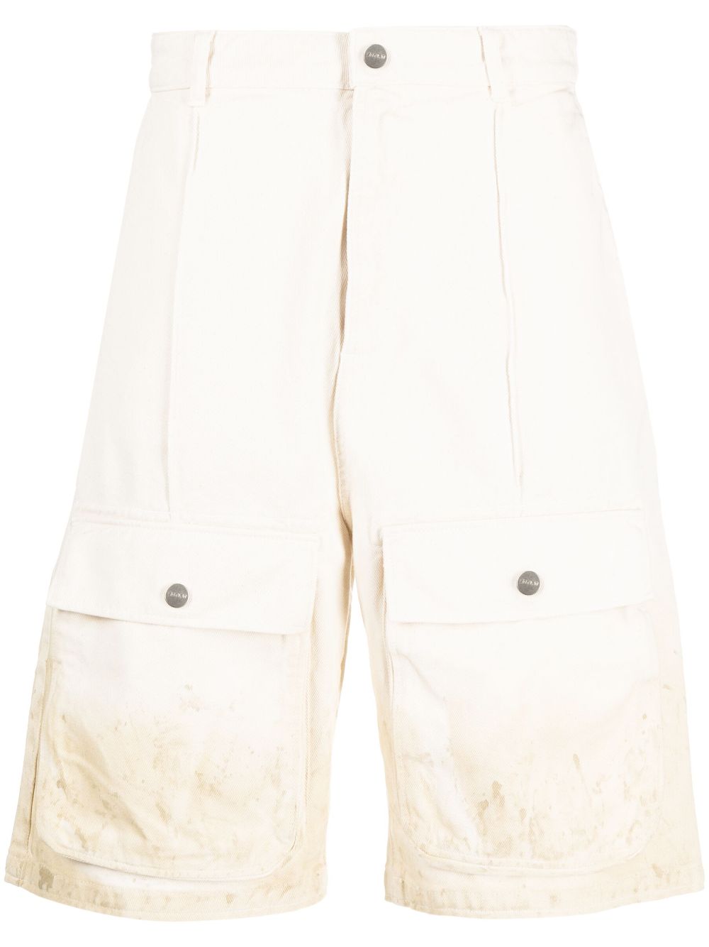 Enterprise Japan high-waist cotton bermuda - Neutrals von Enterprise Japan