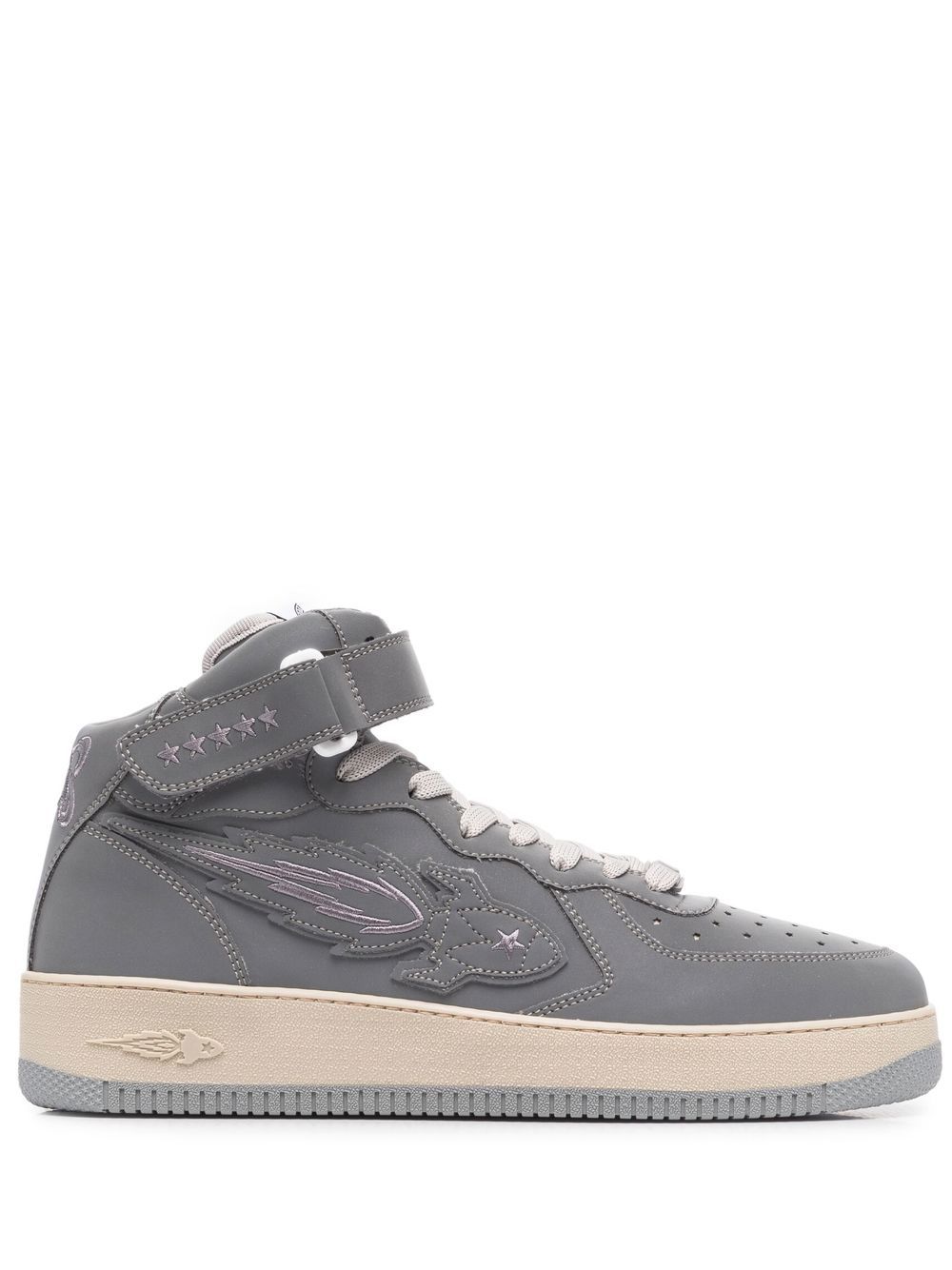 Enterprise Japan reflective high-top sneakers - Grey von Enterprise Japan