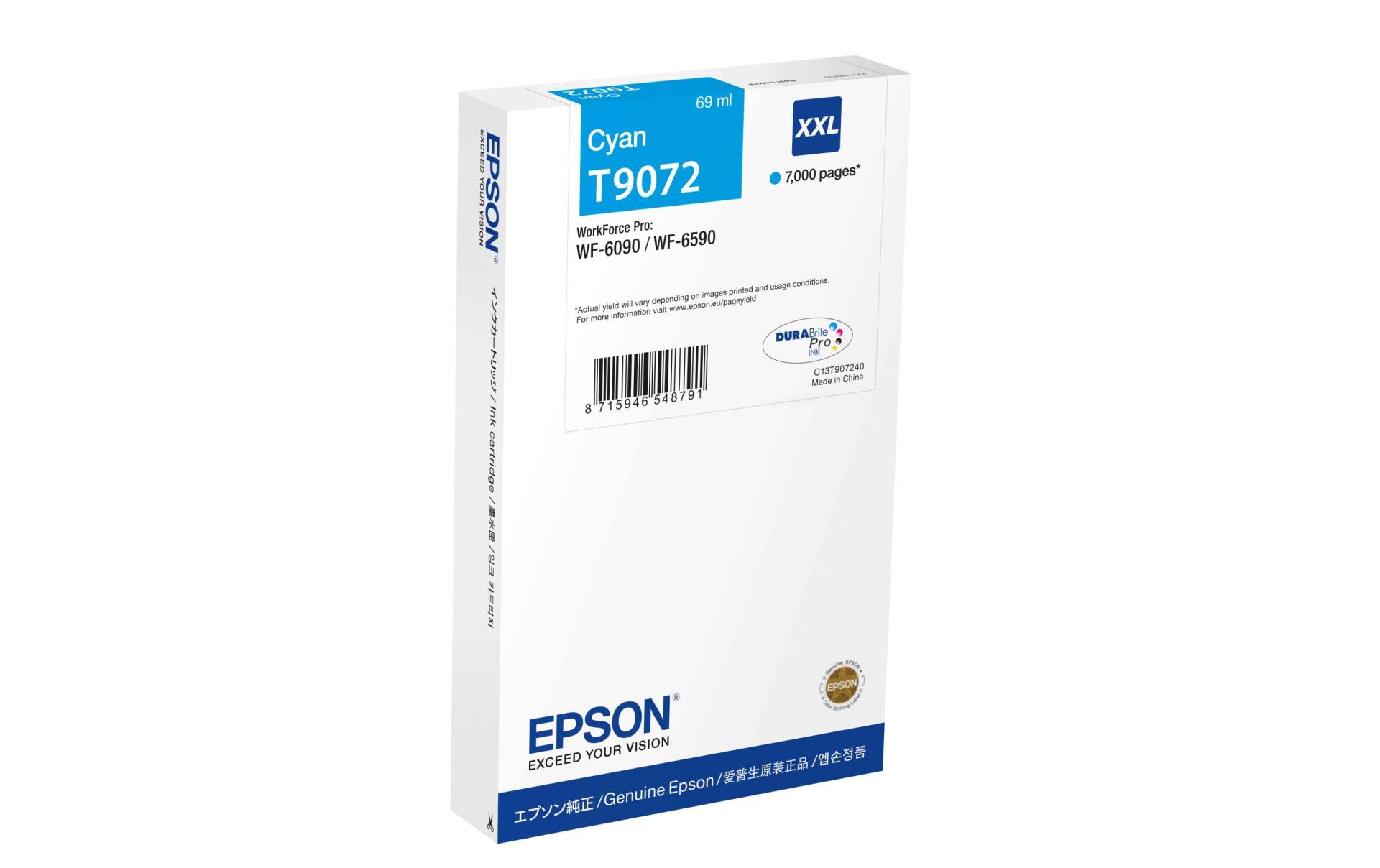 Epson Tintenpatrone »C13T907240 Cyan«, (1 St.) von Epson