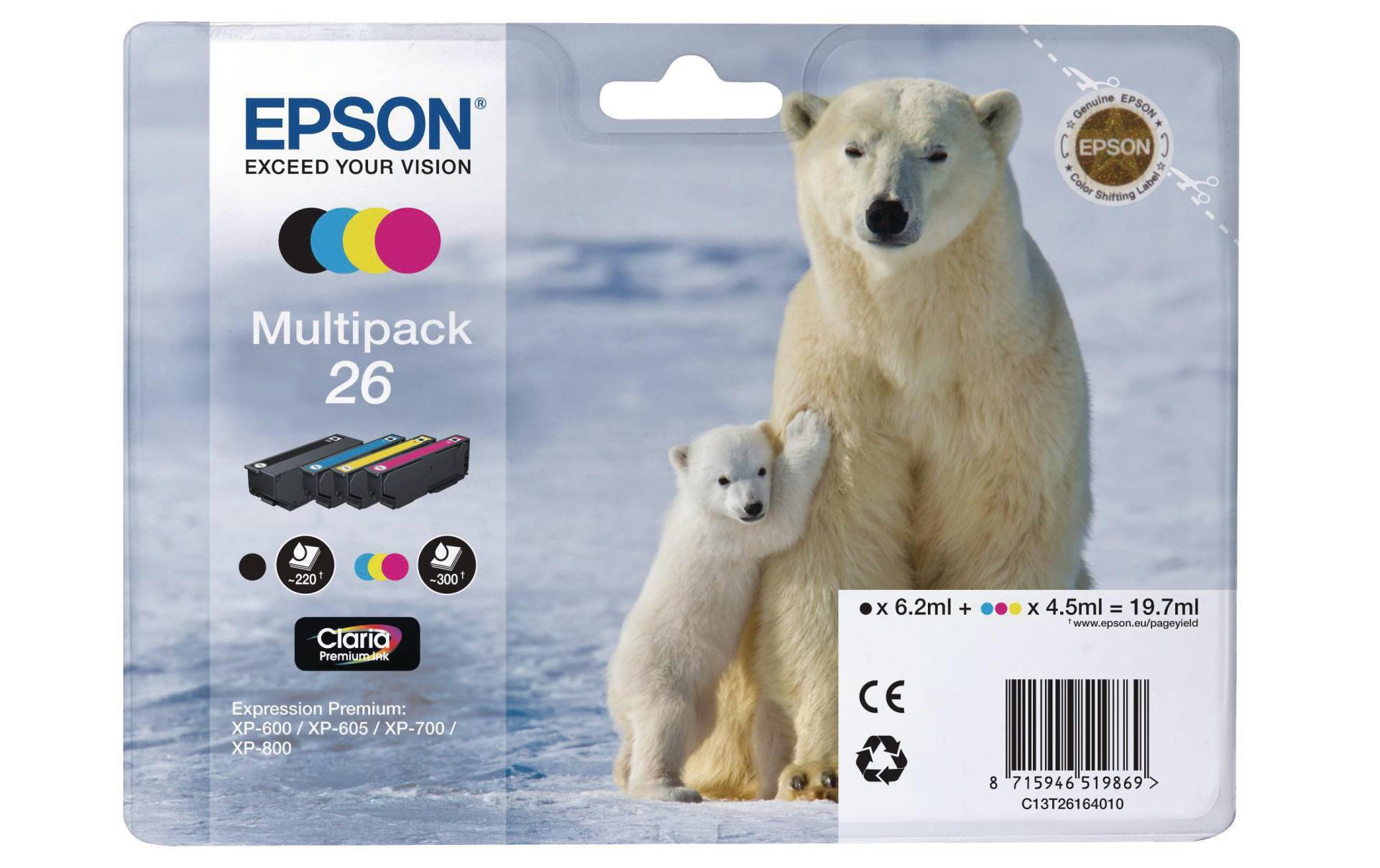 Epson Tintenpatrone »C13T26164010«, (4 St.) von Epson