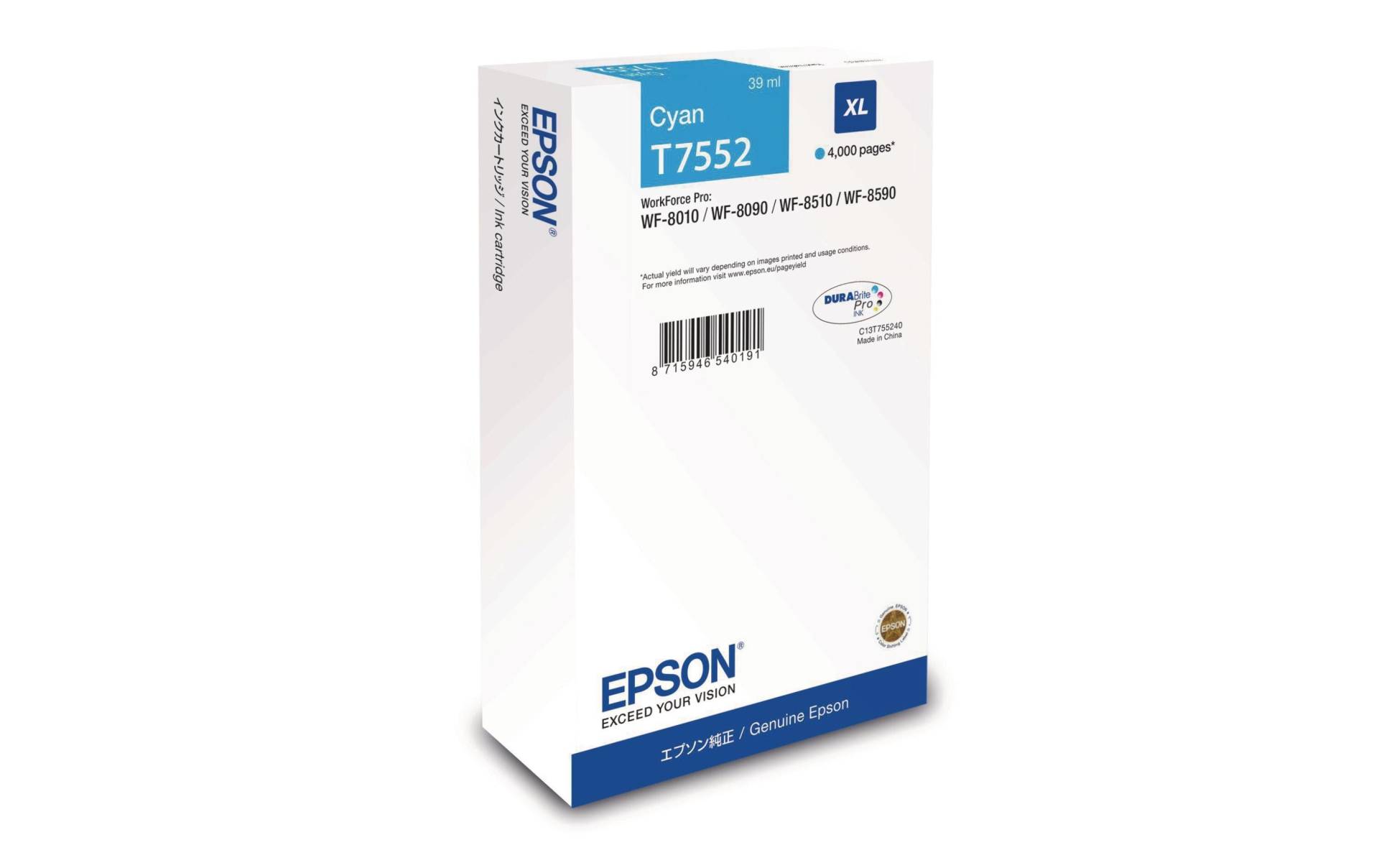 Epson Tonerpatrone »C13T755240 Cyan« von Epson