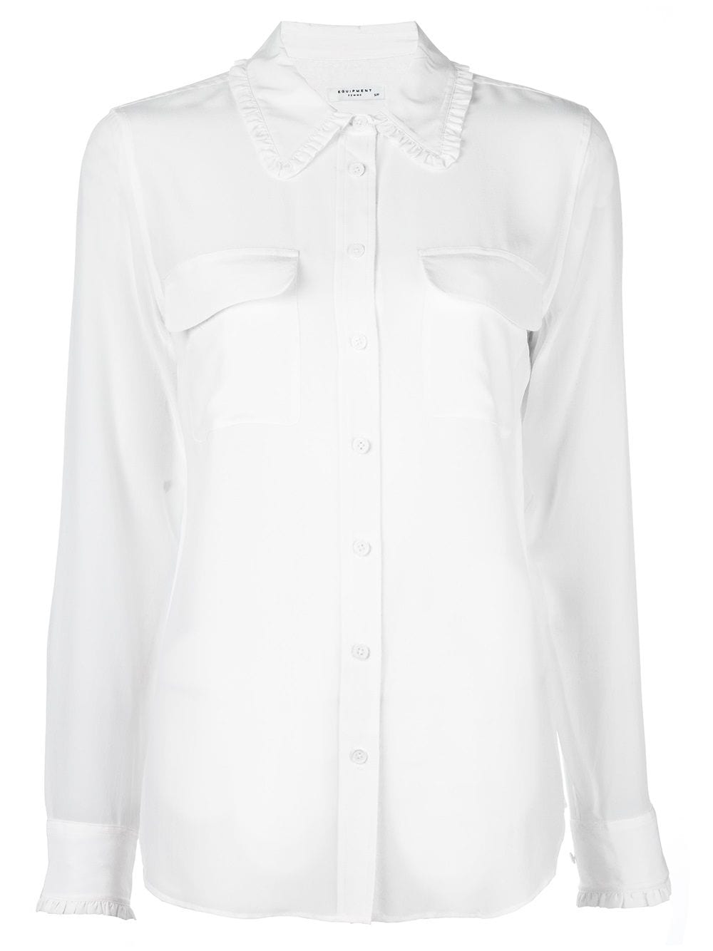 Equipment Signature slim-fit silk shirt - White von Equipment