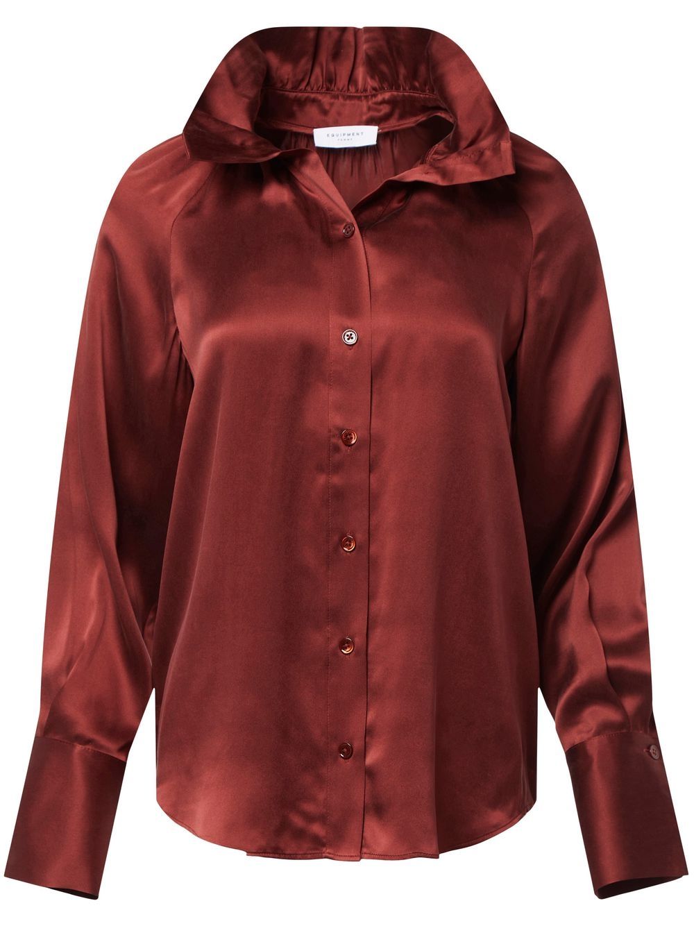 Equipment tie-fastening silk shirt - Red von Equipment