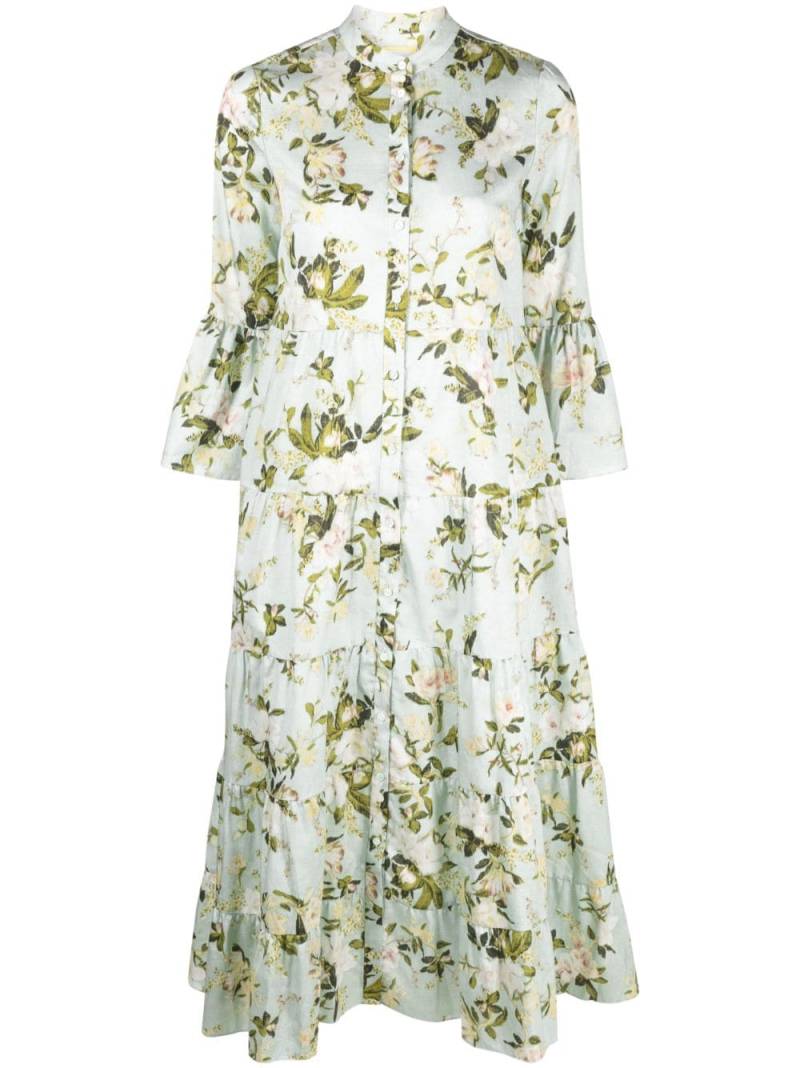 ERDEM Panthea floral-print poplin dress - Green von ERDEM