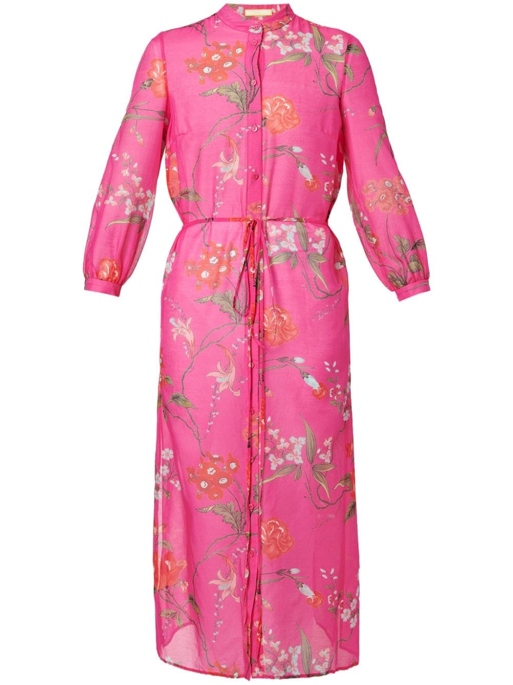 ERDEM floral-print belted midi dress - Pink von ERDEM