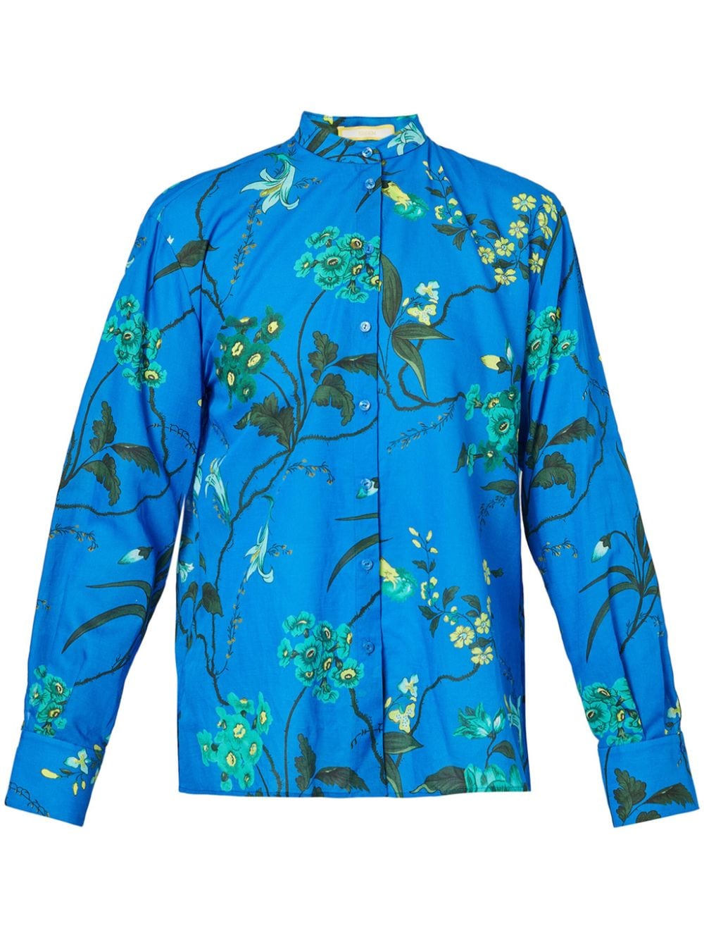 ERDEM floral-print open-back shirt - Blue von ERDEM