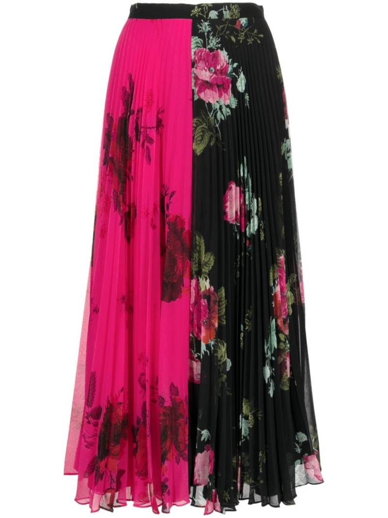 ERDEM floral-print pleated midi skirt - Black von ERDEM