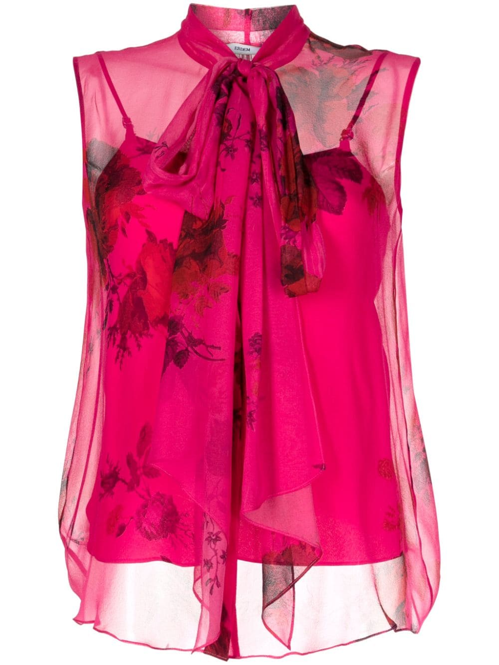 Erdem floral-print semi-sheer blouse - Pink von Erdem