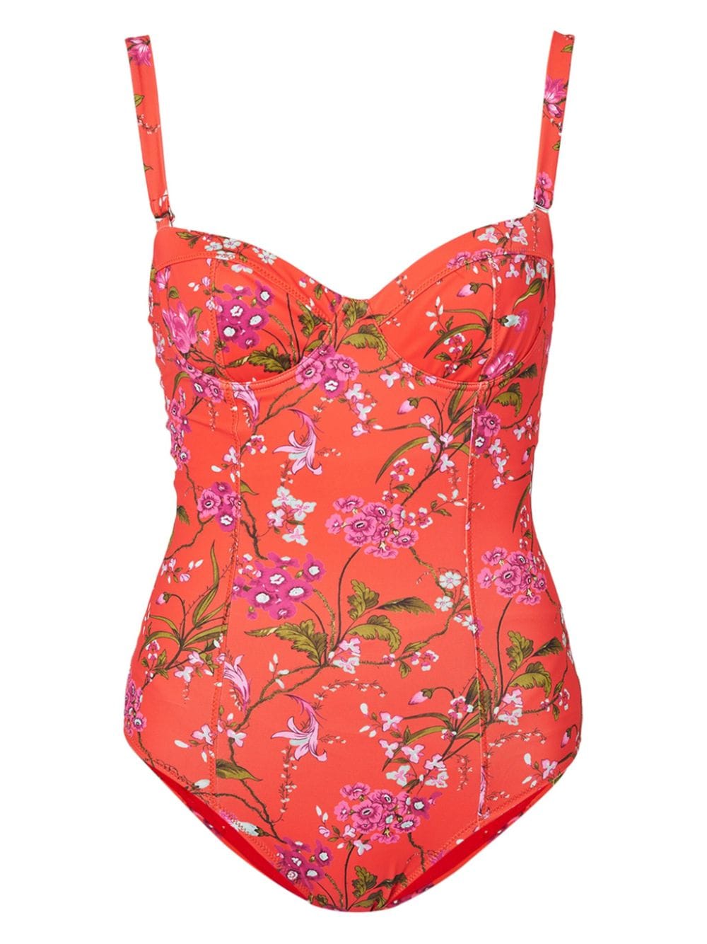 Erdem floral-print swimsuit - Red von Erdem