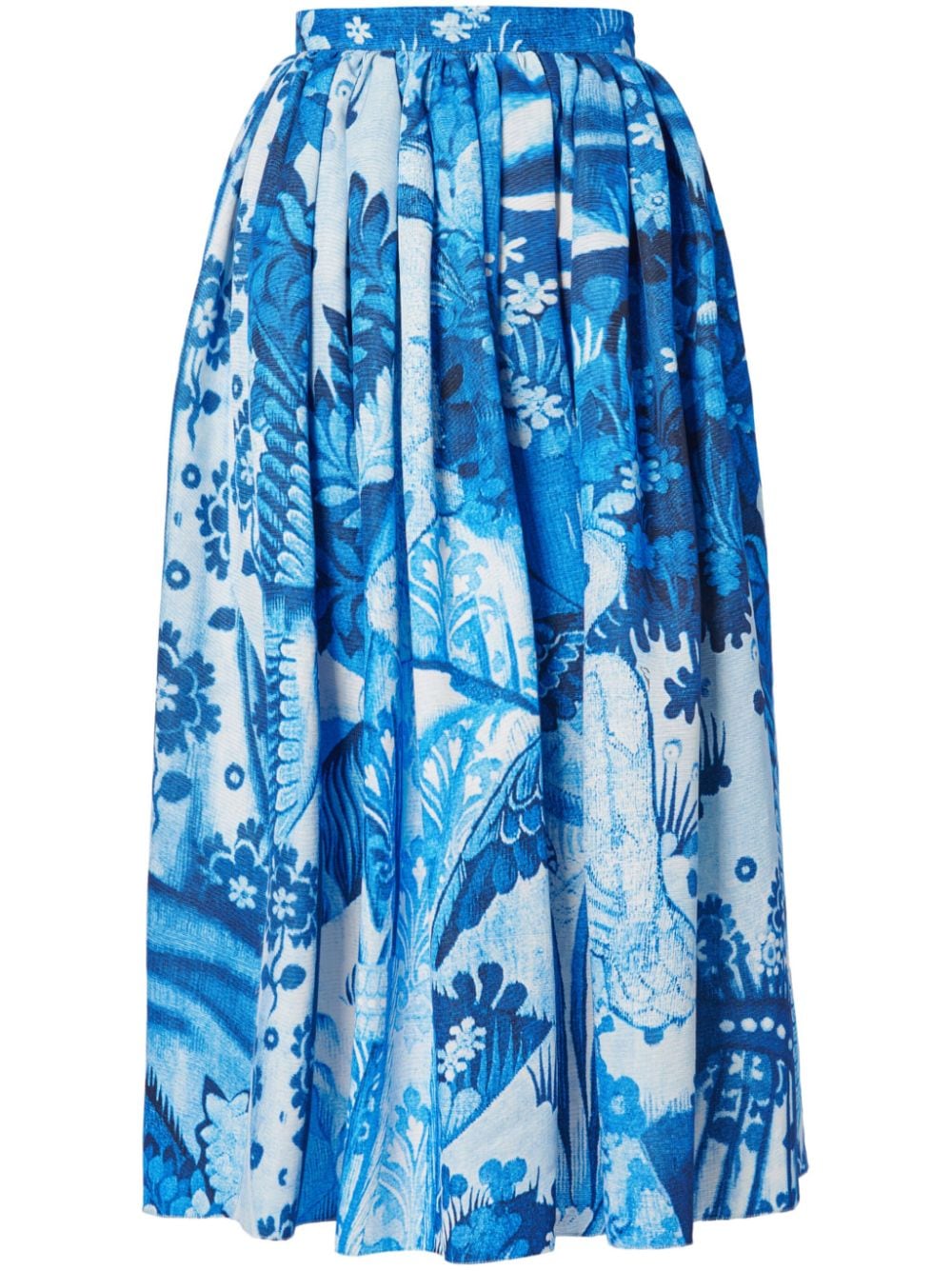 Erdem graphic-print high-waisted skirt - Blue von Erdem