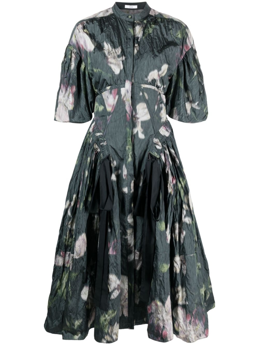 Erdem puff-sleeved corset midi dress - Green von Erdem