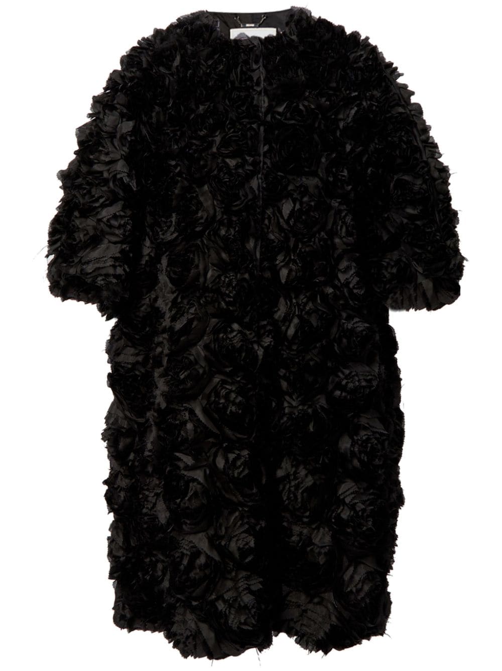 Erdem ruffled silk coat - Black von Erdem