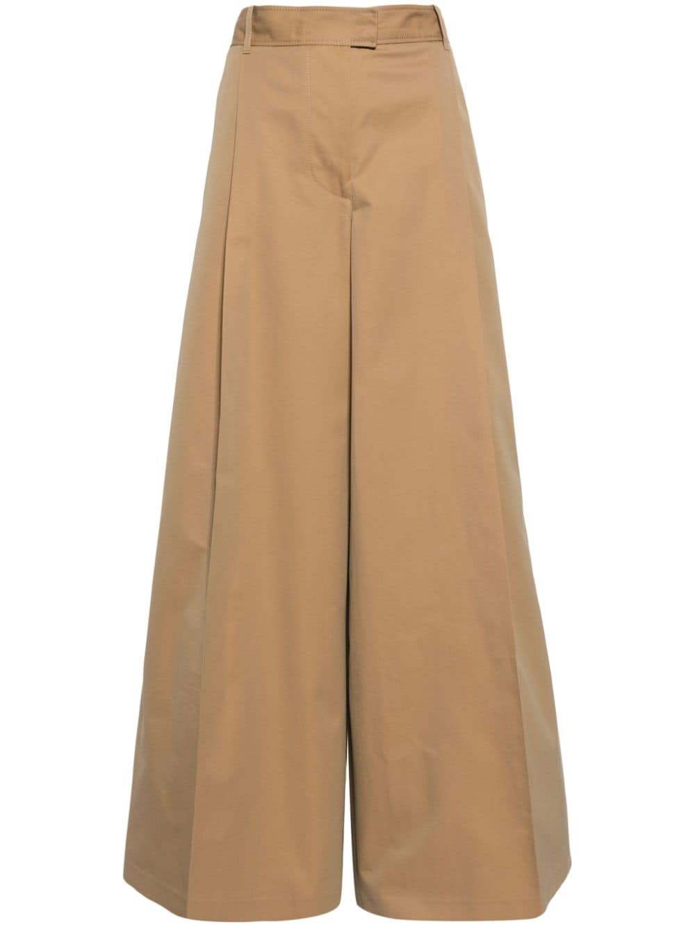 Erdem wide-leg cotton trousers - Brown von Erdem