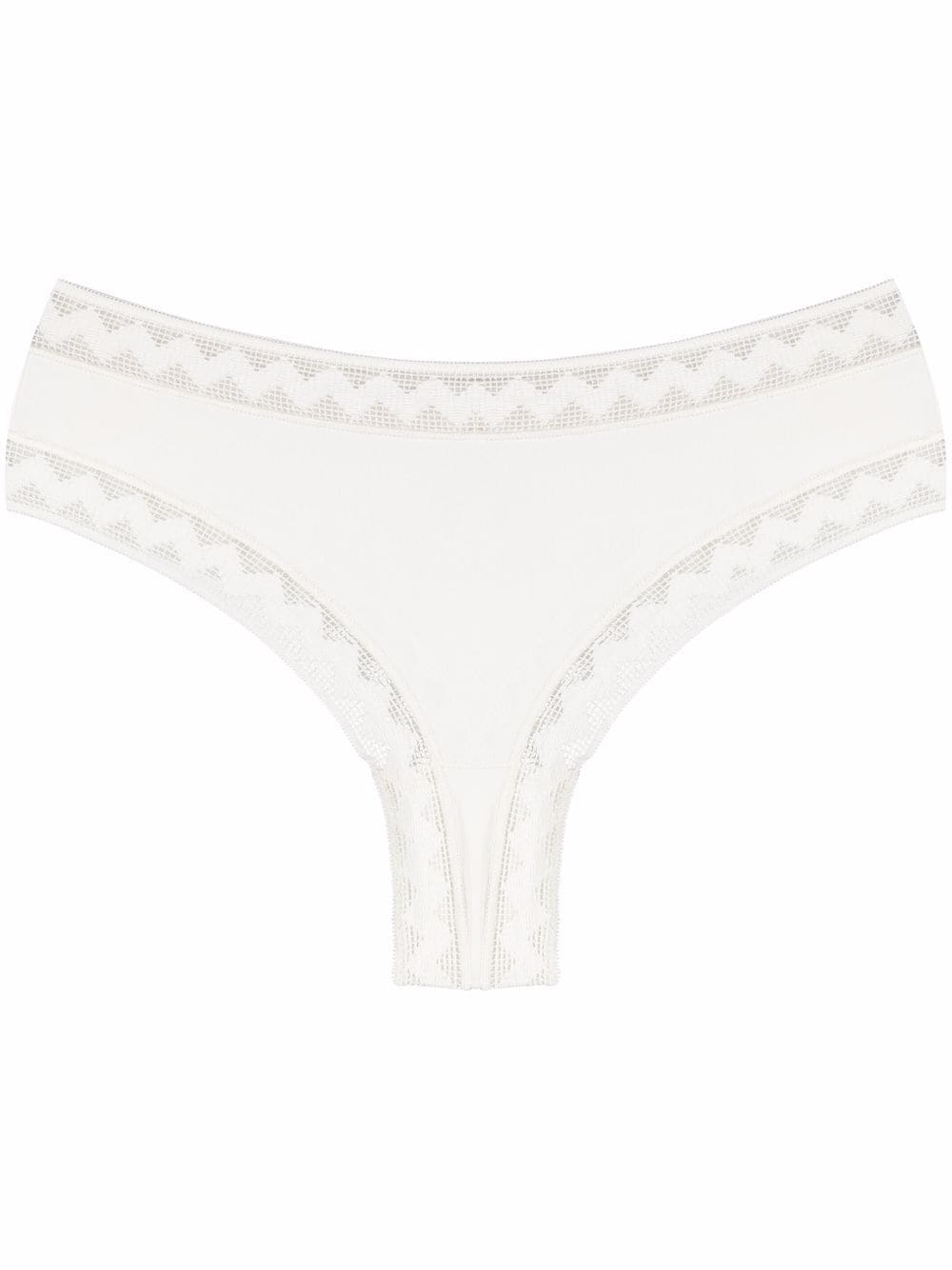 ERES Gabby zigzag-trim brazilian briefs - White von ERES