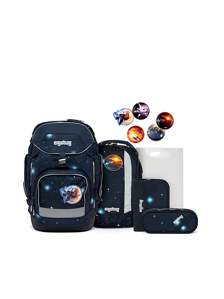 ERGOBAG Schultaschen Set 6tlg PACK Galaxy Glow - KoBärnikus von Ergobag