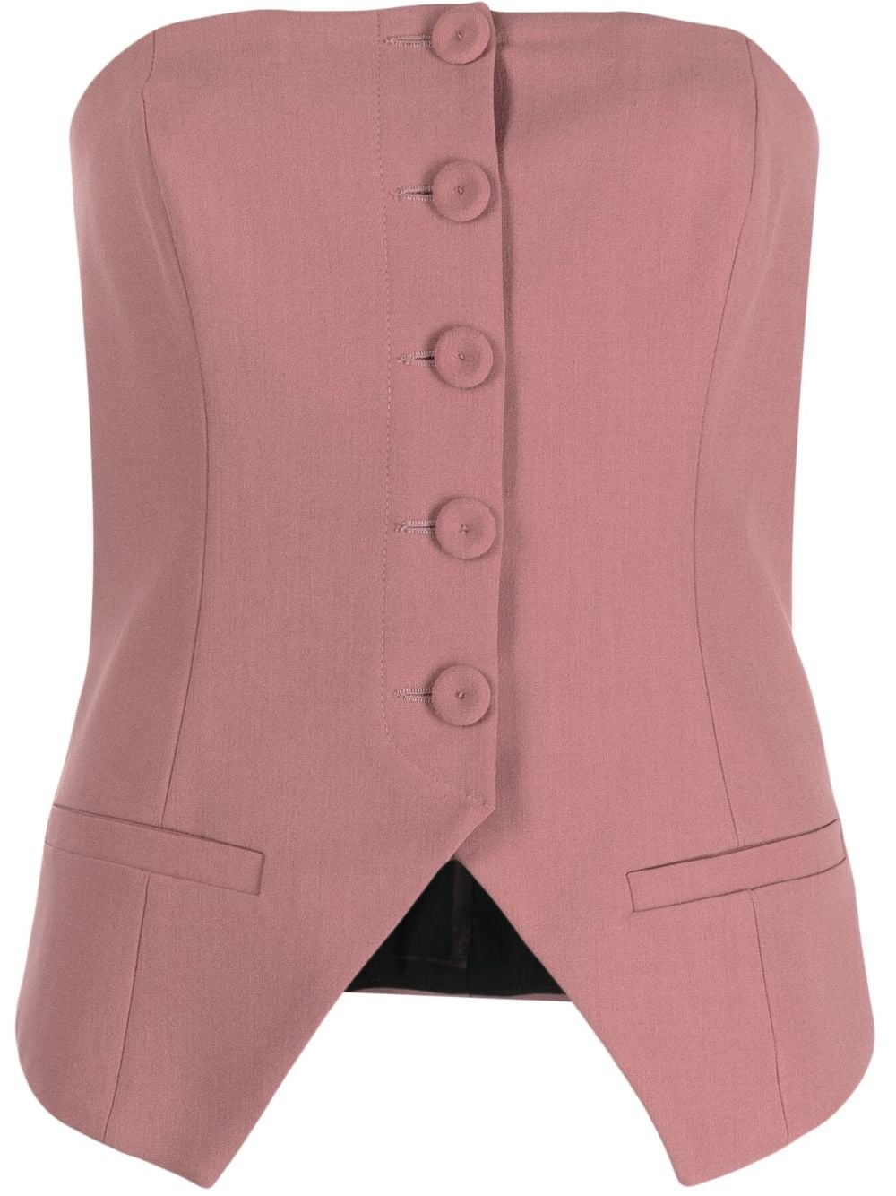 Erika Cavallini slim-cut bandeau-style waistcoat - Pink von Erika Cavallini