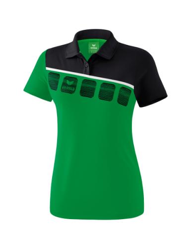 Erima Frauen 5-C Poloshirt - smaragd/schwarz/weiß (Grösse: 42) von Erima