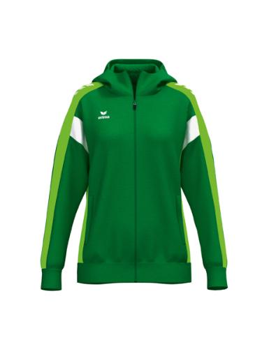 Erima Frauen CELEBRATE 125 Training Jacket with hood - smaragd/green gecko (Grösse: 34) von Erima