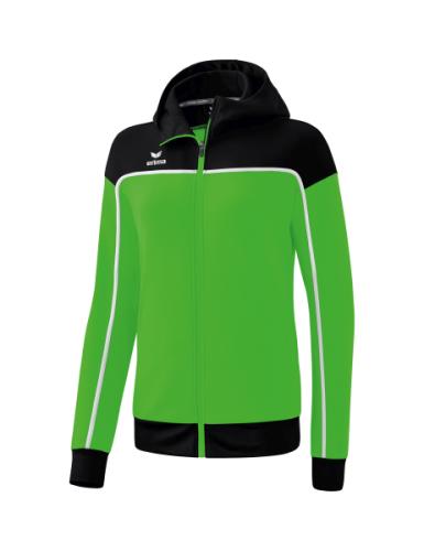 Erima Frauen CHANGE by erima Trainingsjacke mit Kapuze - green/schwarz/weiß (Grösse: 34) von Erima