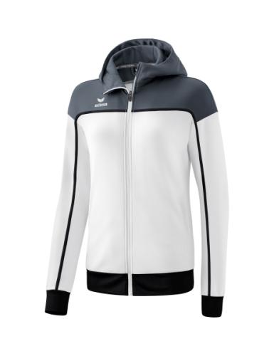 Erima Frauen CHANGE by erima Trainingsjacke mit Kapuze - weiß/slate grey/schwarz (Grösse: 36) von Erima