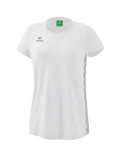 Erima Frauen Essential Team T-Shirt - weiß/monument grey (Grösse: 38) von Erima