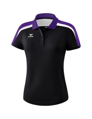 Erima Frauen Liga 2.0 Poloshirt - schwarz/violet/weiß (Grösse: 42) von Erima