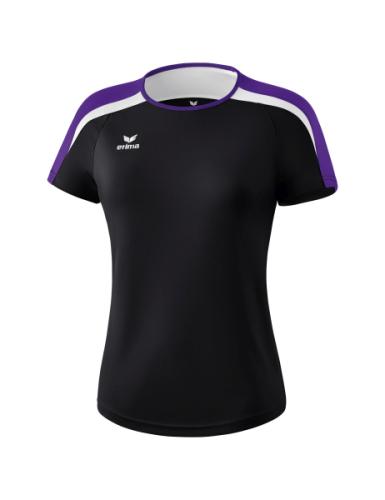 Erima Frauen Liga 2.0 T-Shirt - schwarz/violet/weiß (Grösse: 46) von Erima