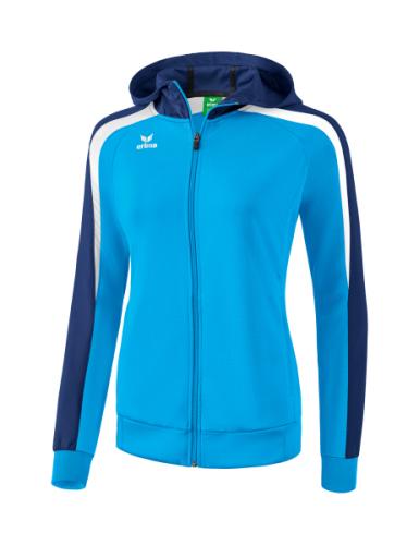 Erima Frauen Liga 2.0 Trainingsjacke mit Kapuze - curacao/new navy/weiß (Grösse: 48) von Erima