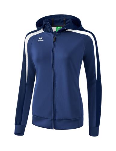 Erima Frauen Liga 2.0 Trainingsjacke mit Kapuze - new navy/dark navy/weiß (Grösse: 46) von Erima