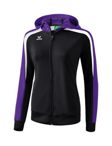 Erima Frauen Liga 2.0 Trainingsjacke mit Kapuze - schwarz/violet/weiß (Grösse: 46) von Erima