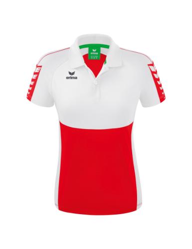 Erima Frauen Six Wings Poloshirt - rot/weiß (Grösse: 36) von Erima