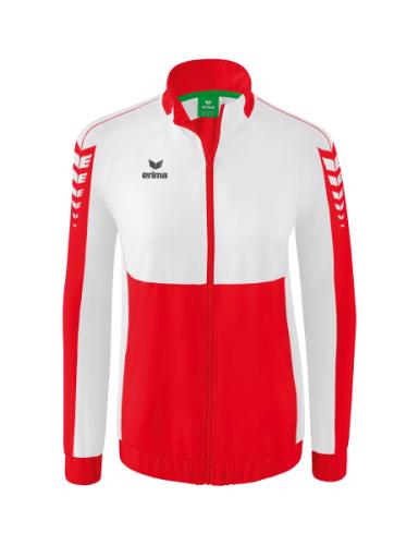 Erima Frauen Six Wings Präsentationsjacke - rot/weiß (Grösse: 38) von Erima