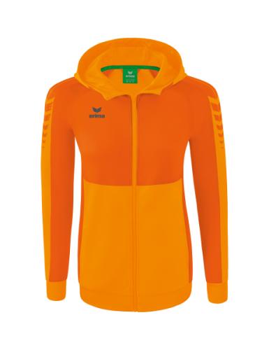 Erima Frauen Six Wings Trainingsjacke mit Kapuze - new orange/orange (Grösse: 40) von Erima