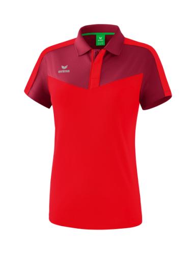 Erima Frauen Squad Poloshirt - bordeaux/rot (Grösse: 40) von Erima