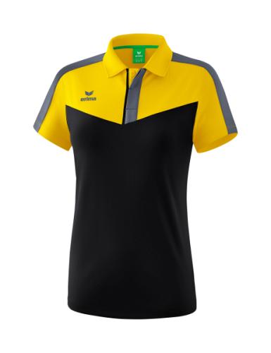 Erima Frauen Squad Poloshirt - gelb/schwarz/slate grey (Grösse: 36) von Erima