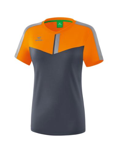 Erima Frauen Squad T-Shirt - new orange/slate grey/monument grey (Grösse: 36) von Erima