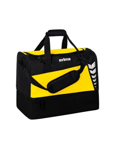 Erima SIX WINGS Sporttasche mit Bodenfach - gelb/schwarz (Grösse: M) von Erima