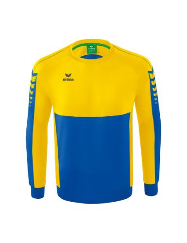 Erima Six Wings Sweatshirt - new royal/gelb (Grösse: S) von Erima